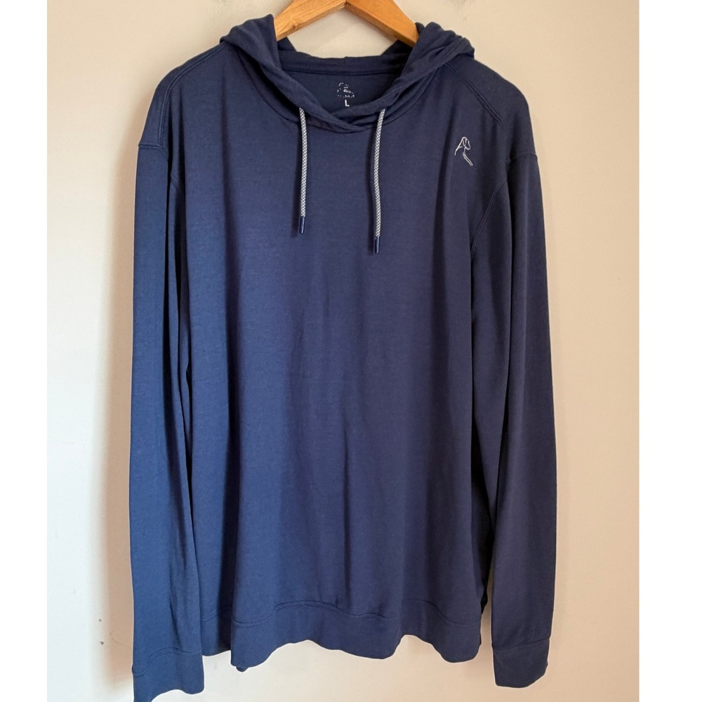 Rhoback Hesi Hoodie Men's L Gray Performance Pullover Stretch Golf Sweatshirt